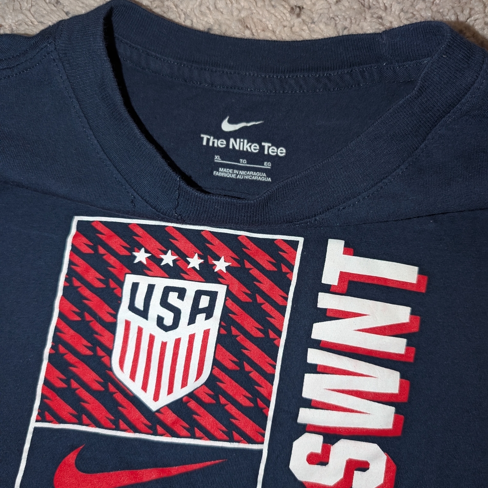 Nike Kids USA Graphic Tee - Navy and Red